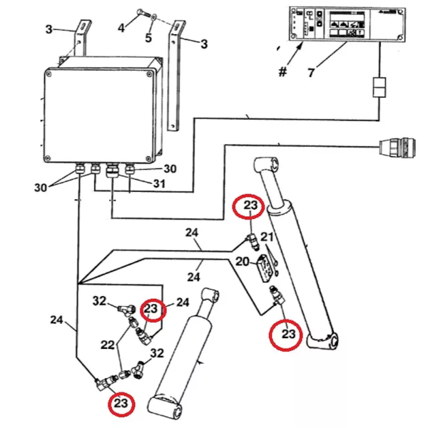 ELE7167 Unterstützung überlast sensor Original 673401 584749 907029
