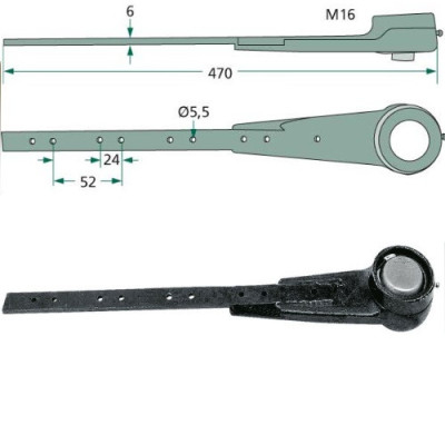 CNT03-80753862 Przegub kosy nitowany 470mm