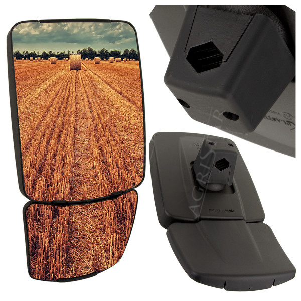 Lusterko zewnętrzne 435x225mm New Holland: T4 T5 T6 T7 T8 CaseIH Farmall Puma Magnum CVX