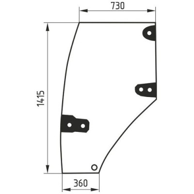 AKK2220 Szyba drzwi lewa