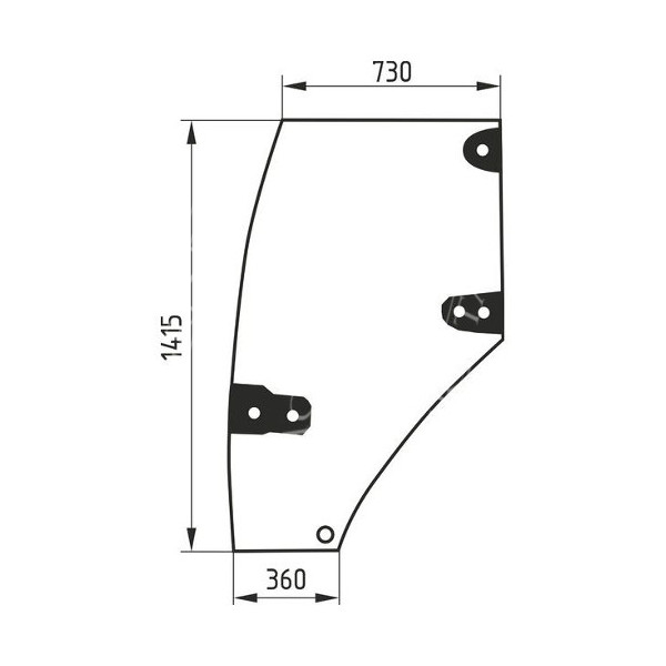 AKK2220 Szyba drzwi lewa