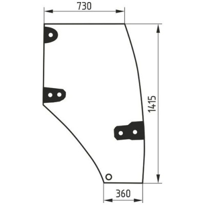AKK2221 Szyba drzwi prawa