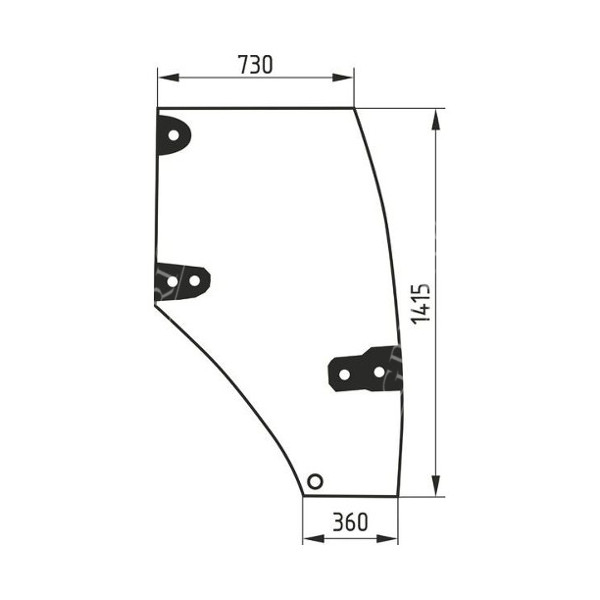 AKK2221 Szyba drzwi prawa