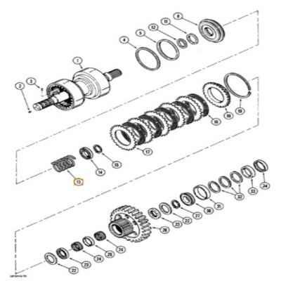 Sprężyna kosza sprzęgła Case Maxxum 5120 5140,5250 550E, 960, 5150, 550G,
MX135, 5220
 A188080