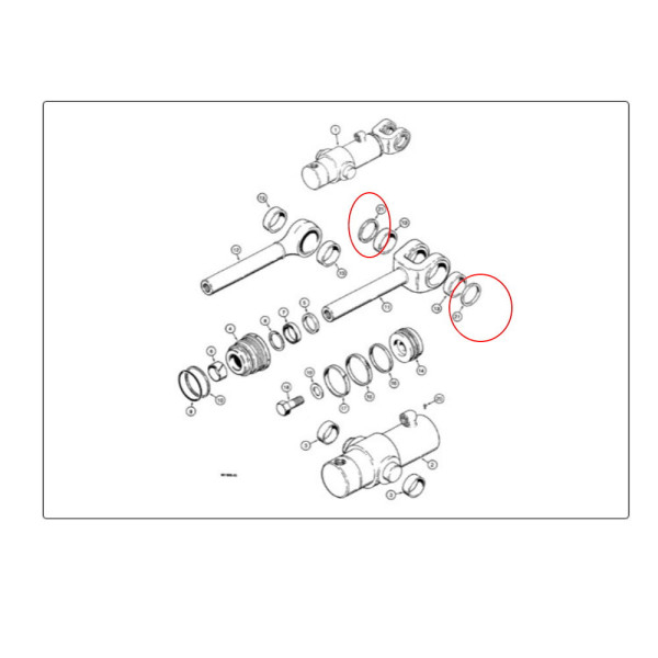 KOP7122 Uszczelniacz ucha siłownika obrotu Case 580K SK 590SLE