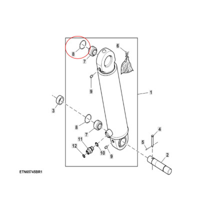 John Deere 40M7103 Hubzylinder-Lagerschutz
