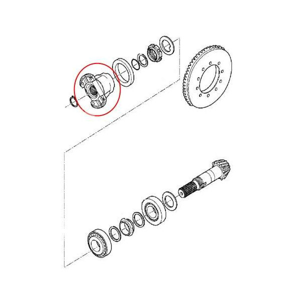 Flansza wału napędowego Case NH Komatsu WB Volvo BL 84197604,CA0144332, PP9161132, 1709301, VOE11709301