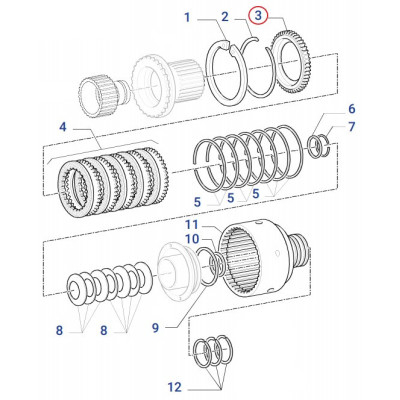 Płyta oporowa skrzyni biegów Fiat Ford New Holland 130-90, 140-90, 160-90, 180-90, M100, M115, M135, M160