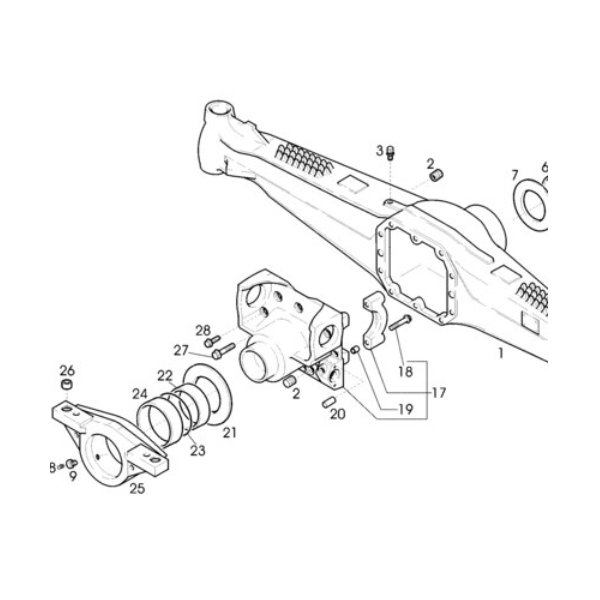 Podkładka zawieszenia przedniej Case
580G 580F
CS CVX JX MX