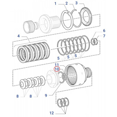 Podkładka dystansowa skrzyni biegów 5080R, 5080RN, 5090R, 5090RN, 5100R, 5100RN 6100, 6200, 6300, 6400, 6506, 6600, 6800