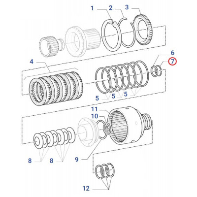 Gehäuse New Holland Federring 63,5x69,5x2mm 5162253