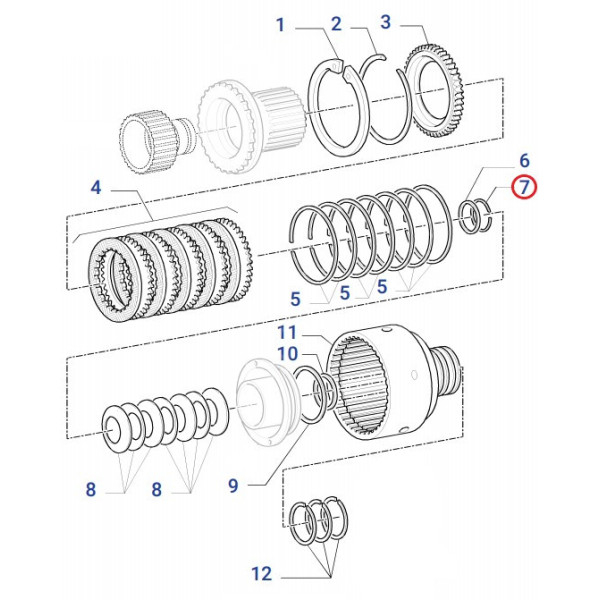 Gehäuse New Holland Federring 63,5x69,5x2mm 5162253