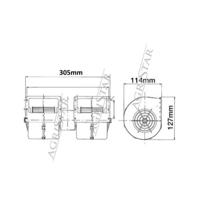 Dmuchawy nawiewu kpl New Holland T5030 T5040 T5060 T5070 TL 100 90 Case JX JXU Ford 4635 5635 Fiat L 60 75 82002761 82004366