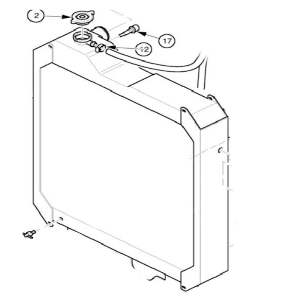 Czujnik poziomu płynu w chłodnicy Case MX CX 143417A2 143417A3 419792A1 419792A2