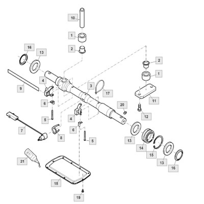 John Deere R108089 Unterlenkerwellenbuchse 28/46 mm