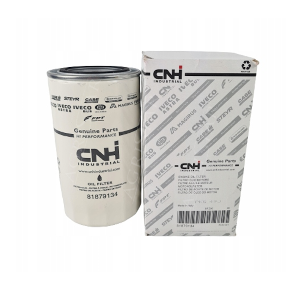 Filtr oleju silnika Fiat New Holland Ford:
G170; G190; G210; G240 TM110-180 TS80-120  81879134, 9575317, 87802916