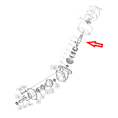 Wałek przekładni John Deere 2054 2056 2058 2064 2066 2254 2256 2266 2254 2256 2258 2264 2266 Z59073 Z60724 Z61337