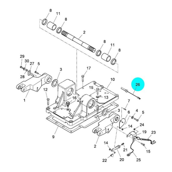 Case MX150 MX170 Getriebedrehzahlsensor 392216A1