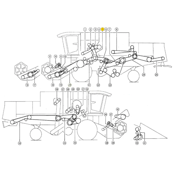 Pasek klinowy napędu dmuchawy Claas Dominator 78 88 98 108 118 80 85 100 105 76 86 96 106  061353 1402622 061360.0 061353