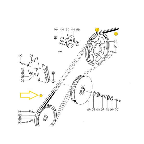 PAS1022-661337 ORG Riemen Claas 603283.0 60661337