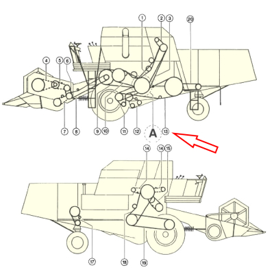 PAS1070- 1430488 Pasek napędu wytrząsaczy Gates 653120 AP1000929