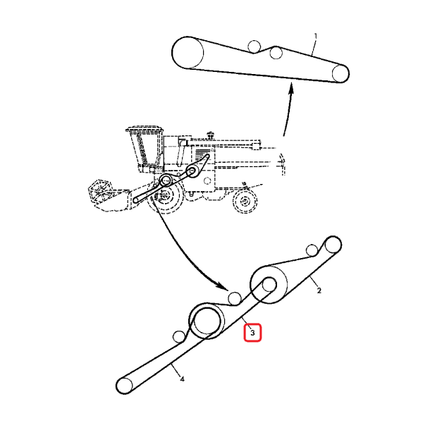 John Deere Schneidwerksantriebsriemen 935,940,1065,1155,1166, Z27710, Z21501