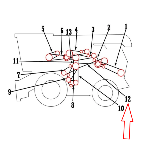 Strohschüttler-Antriebsriemen New Holland CX 5080, CX5090, CX7080, 84057482