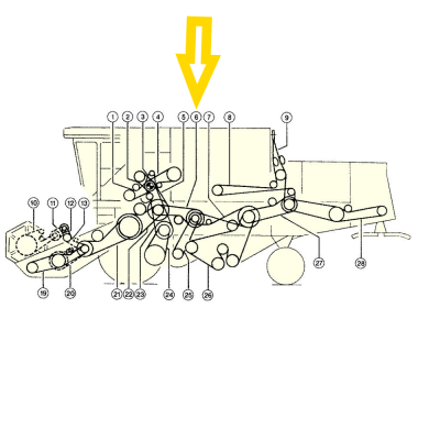 pas napędu podsiewacza claas dominator 80 85 100 105 76 86 96 106 78 88 98 108 118