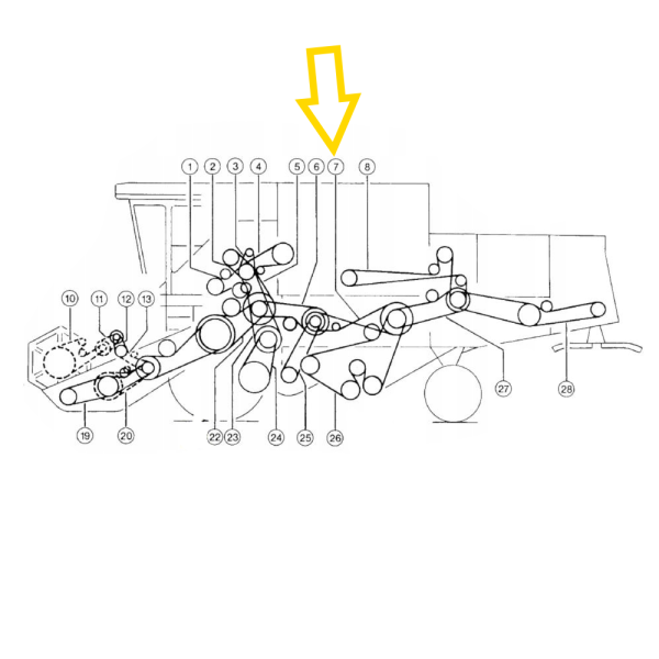 PAS1020- 1401405 Gates Strohschüttler-Keilriemen
