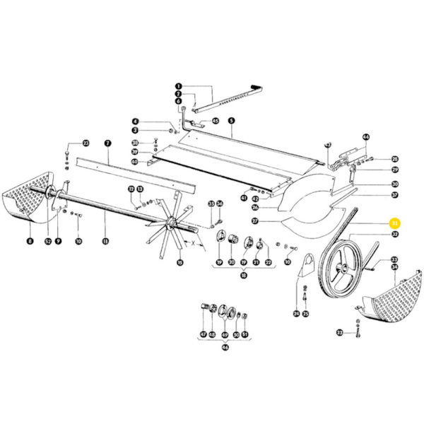 Pasek sześciokątny napędu wialni Claas Mercator 60 70 75 Senator 1405255 AP1001032 3157600R1