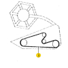 Pasek napędu przekładni hederu John Deere 810 814 818 820 New Holland 1500 1540 1550 McCormick 3322 AZ45359 0402264