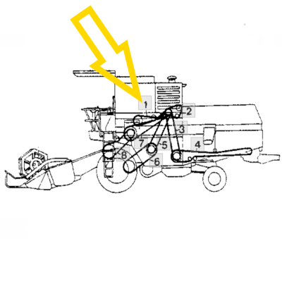 pasek john deere 958,1085,1166,1169,1174,1177,1188