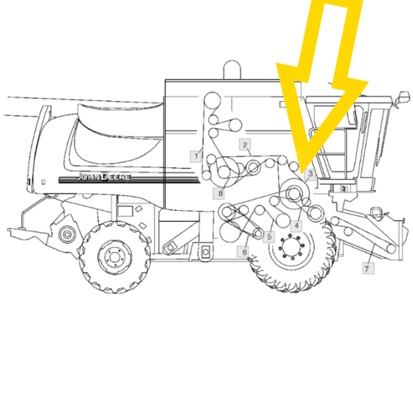 Pasek wariatorowy John Deere 9560 9570 770 S560 3300 4400 New Holland TF 42 44 76 TX 32 Claas Lexion 480 580 AH202773 152259M1