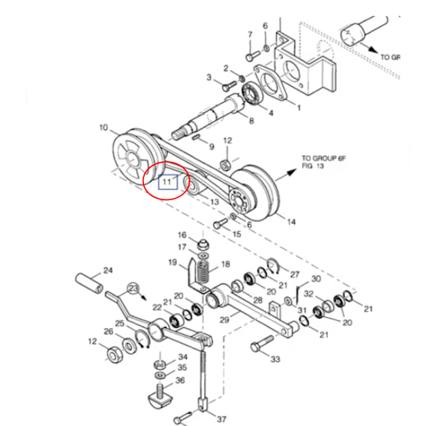 Pas separatora New Holland TC5040 TC5050 TC5060 TC5070 TC5080 TC52 TC54 TC56 22 x 1879 89837412 80323413 80309364 9837412 309364