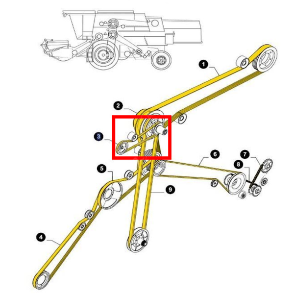 PAS1025- 0302134 Getreidezufuhrband 22x1625 Gates
