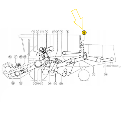 802931, 3150Li, 544216, AP1003967, AP1003456SUC1647 Pas klinowy 17x3150 Gates Agri