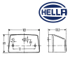 ELE1482 Hella 385730A1 Kennzeichenbeleuchtung