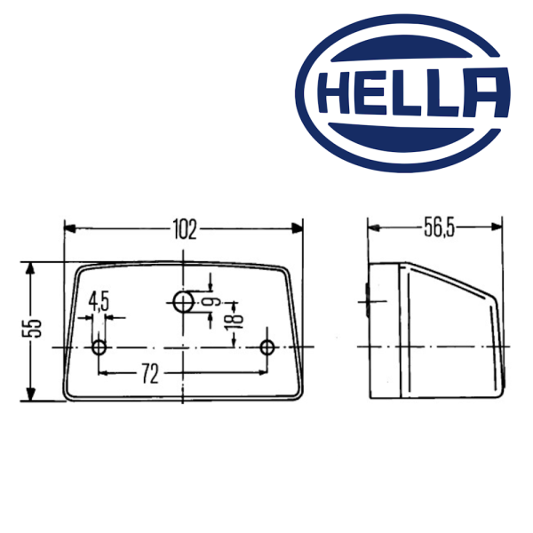 ELE1482 Lampa oświetlenia tablicy rejestracyjnej Hella
