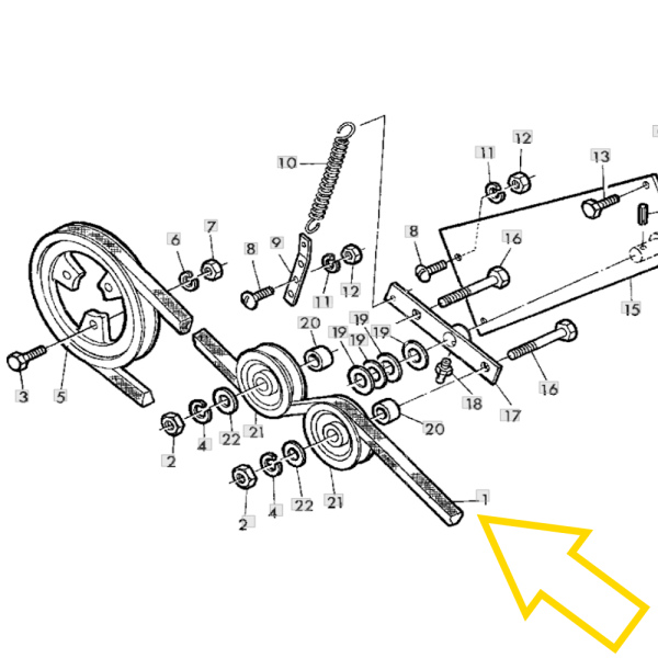 Pasek klinowy odrzutnika John Deere 1065 1072 1085 1166 1170 4435 6300 7500 1450 1550 7300 7500 8500 688192C91 Z33774 614131