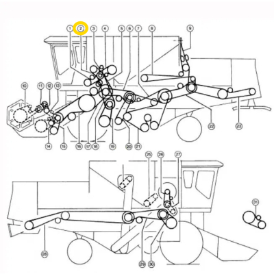 PAS1011-0201109 Keilriemen für Hydraulikpumpenantrieb von Gates