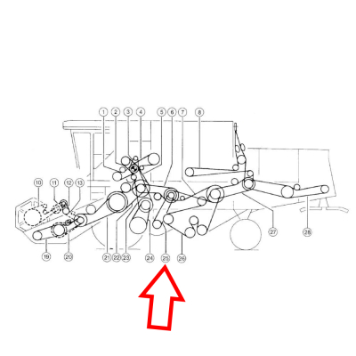 PAS1016-1601120 Pasek bębna chłodnicy 17x1525 Gates 84817636 653933