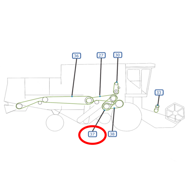 PAS3039- AP1001289 Dreschband ZĄBKI 60x2420mm Optibelt