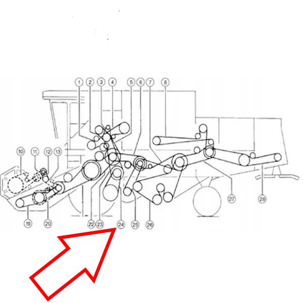 PAS3040- 1414208 Drescher-Variatorriemen ZĄBKI GATES