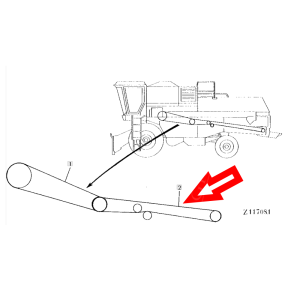 Pas sieczkarni Gates John Deere 1450CWS 1550CSW 1450WTS 1550WTS 1144 1157 1158 1100 1174 1177 4435 1165 1175 1188 Z47763 CQ39824