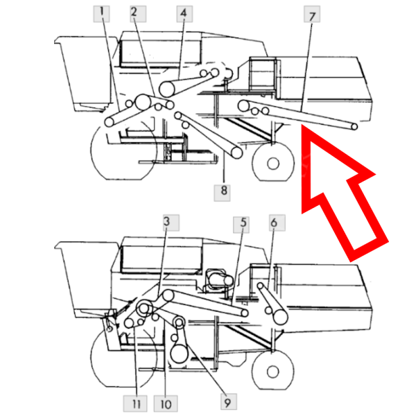 Pas sieczkarni Optibelt John Deere 2054 2064 2254 2264 2056 2058 2066 2256 2258 2266 2266extra 41978900 Z59342 AP1003622