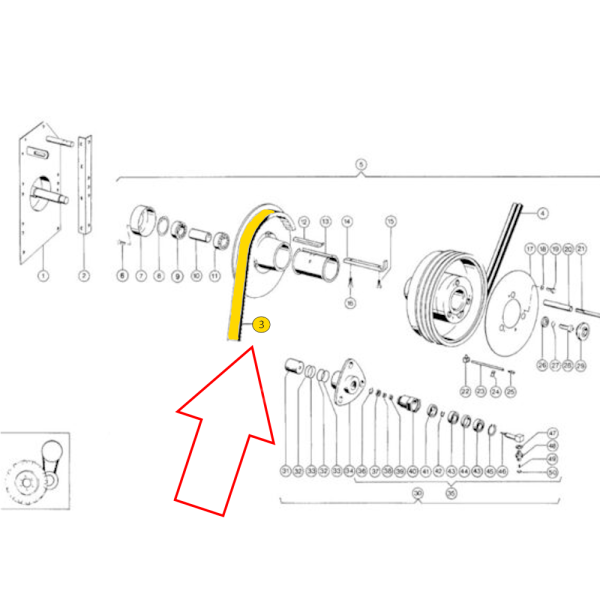 Unterer Antriebsriemen Claas Dominator 58,68,130,140, 629756
