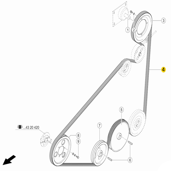 PAs 2HBx 5770 Claas Dominator Mega Comandor 609762,603762, 86547070,