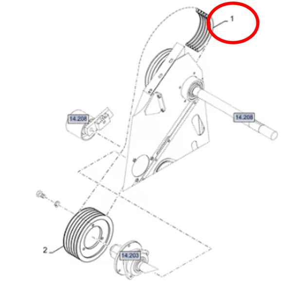New Holland CS540CS640,CS660CS6080,CS6090 CSX Dreschband