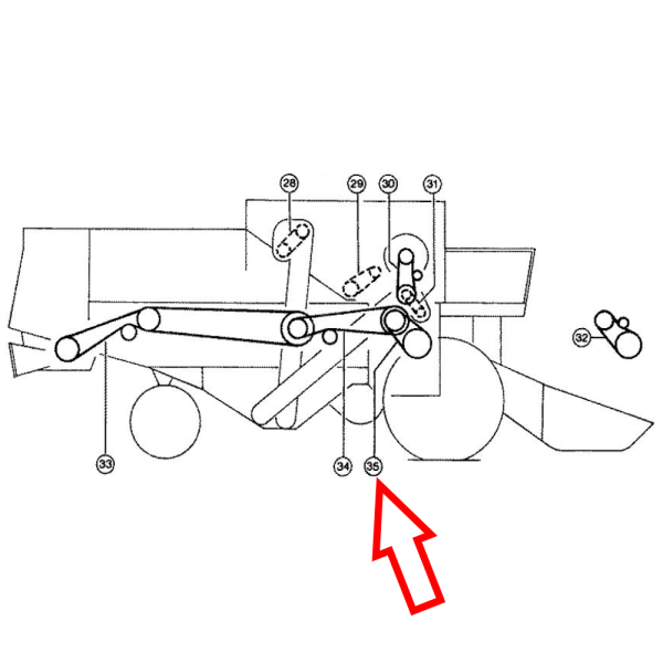 Pas napędu młocarni Claas Dominator 48 68 88 98 106 108 118 130 140 Comandor 114 115 116 228 603015 644418 628630 1479291