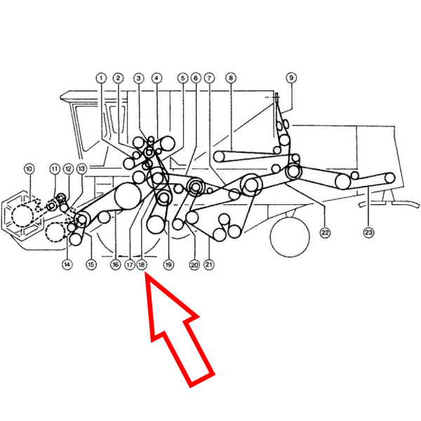 Pasek klinowy jezdny górny Claas dominator 88 98 112 609822 AP1001854 AP1004575 305.017.3